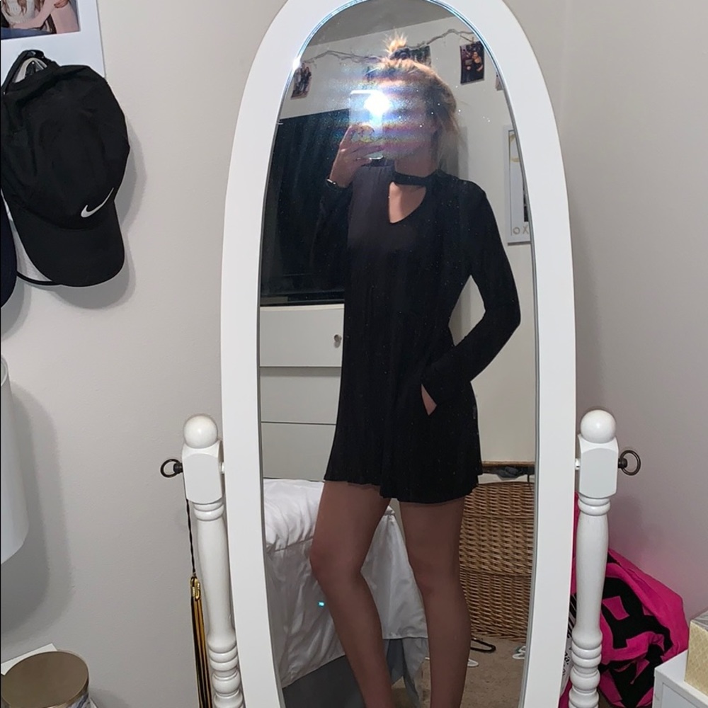 black dress cutout
